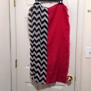 Red & Chevron Infinity Scarf